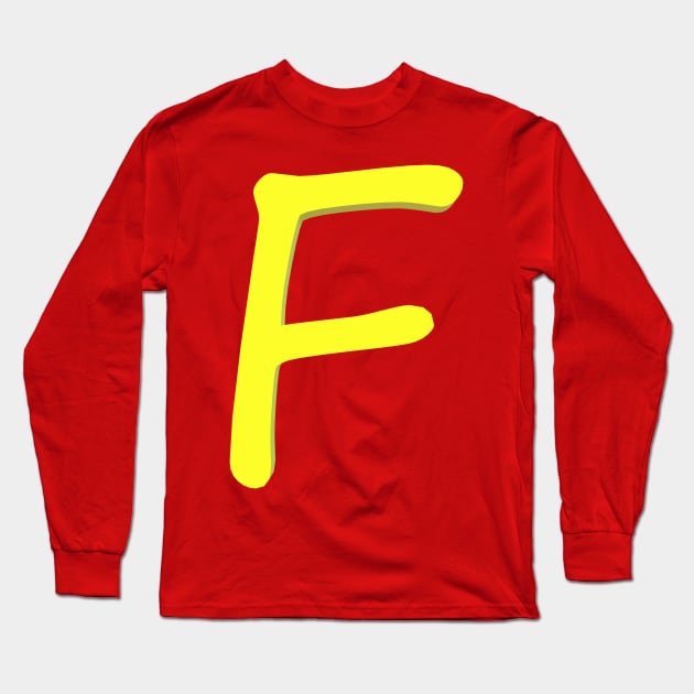 Letter F Long Sleeve T-Shirt by CDUS